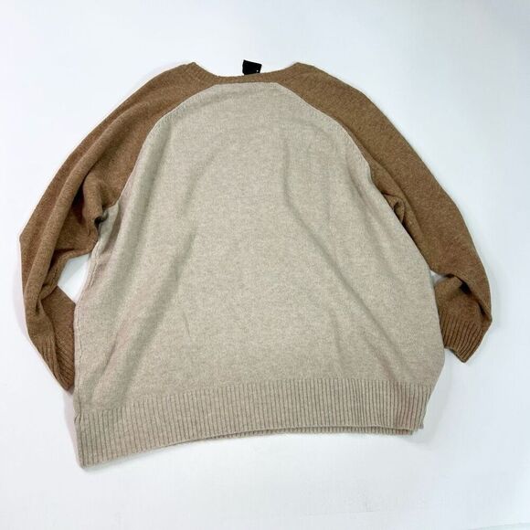 Torrid Sweater Womens 4x White Brown Heathered Ribbed Crew Neck Long Sleeve - Picture 5 of 8